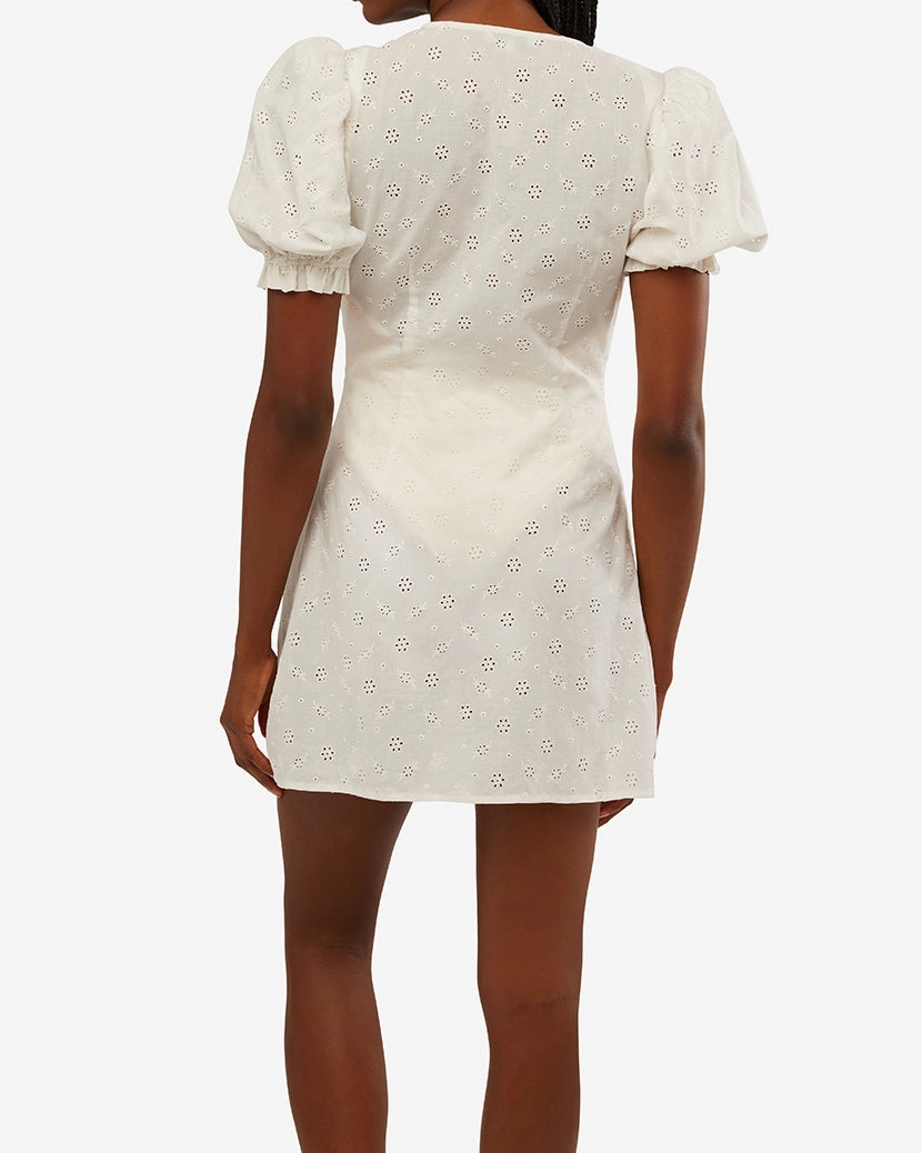 Tie Front Eyelet Mini Dress