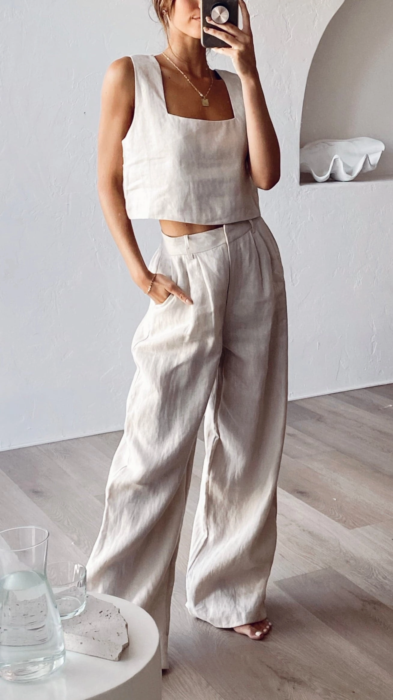 Tillie Crop Top - Oatmeal