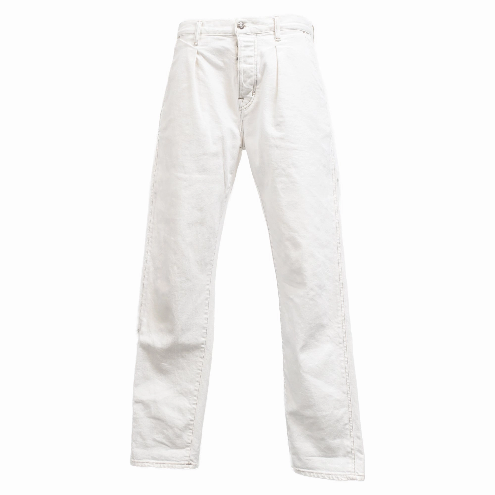 Tom Ford Straight Leg Jeans in White Cotton