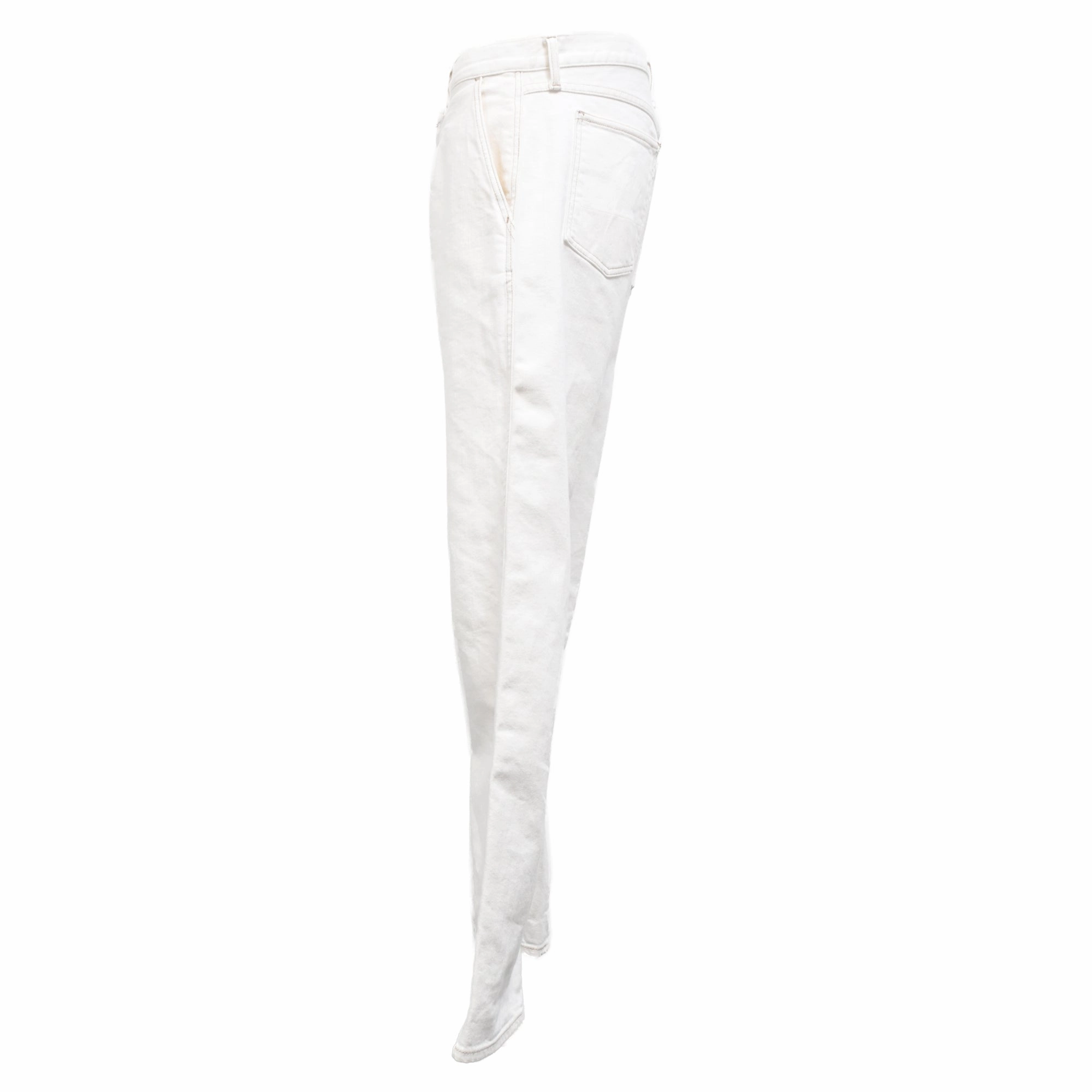 Tom Ford Straight Leg Jeans in White Cotton