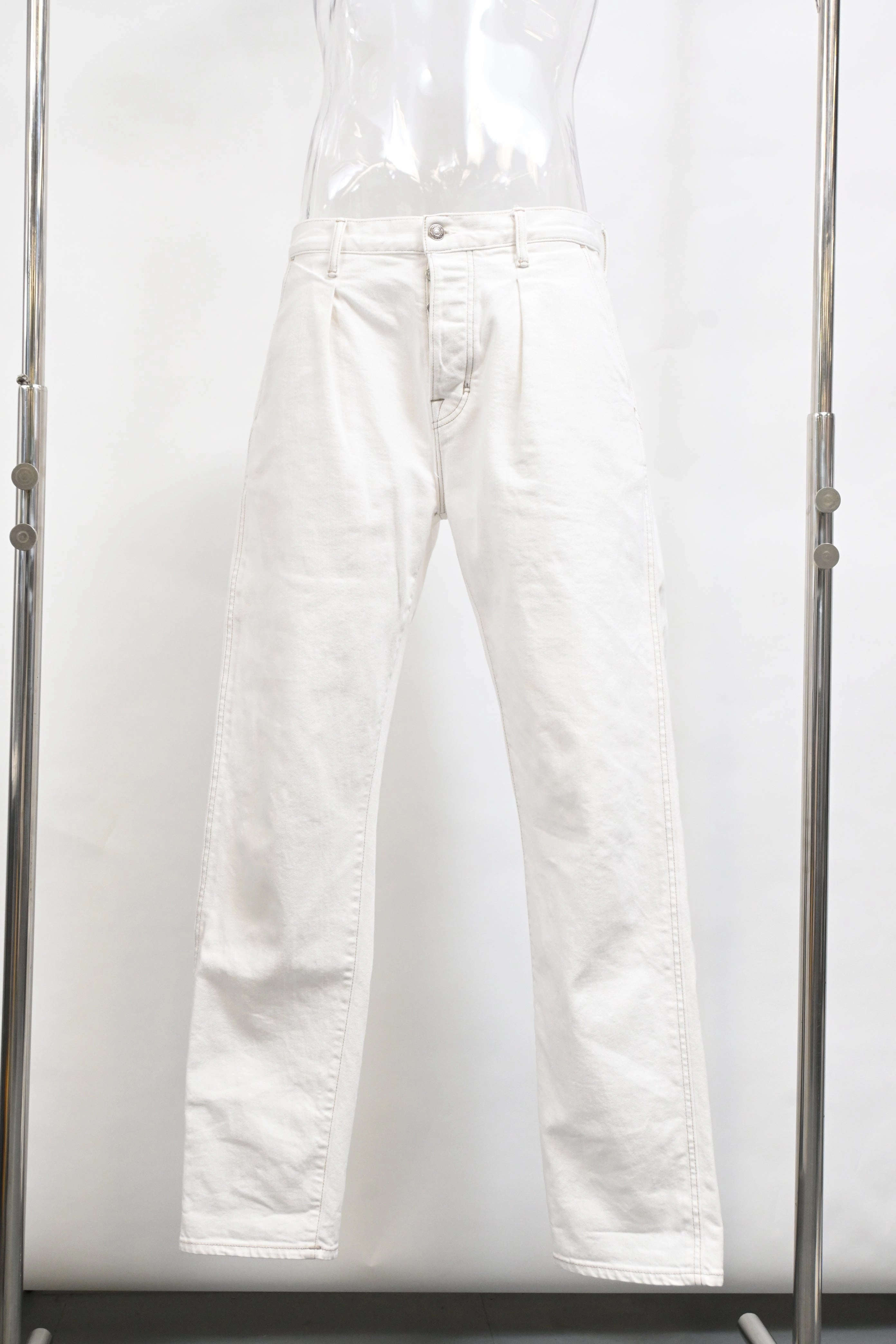 Tom Ford Straight Leg Jeans in White Cotton