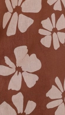 Toni Crop Top - Brown Daylillies