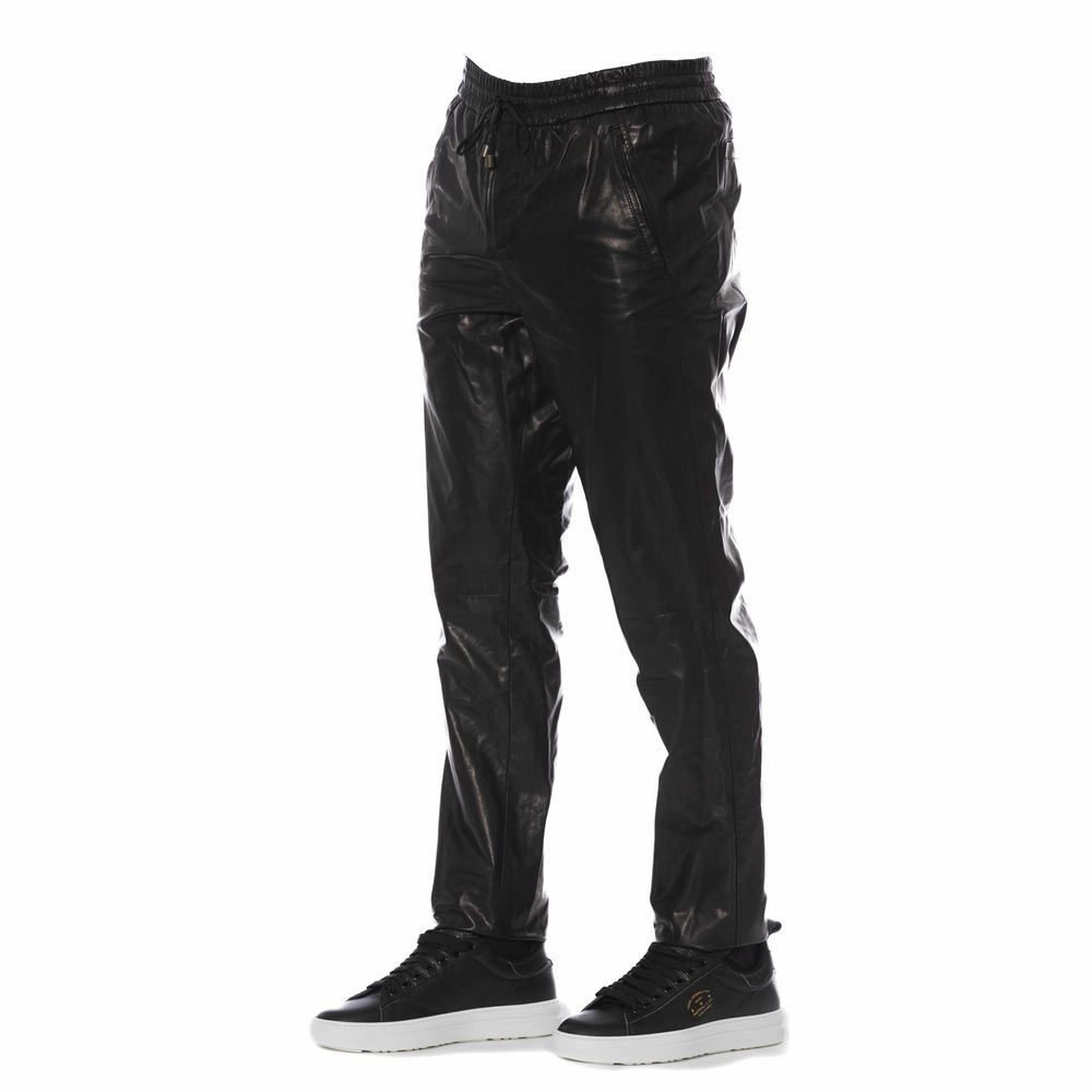 Trussardi Sleek  Leather Trousers for Men's Men