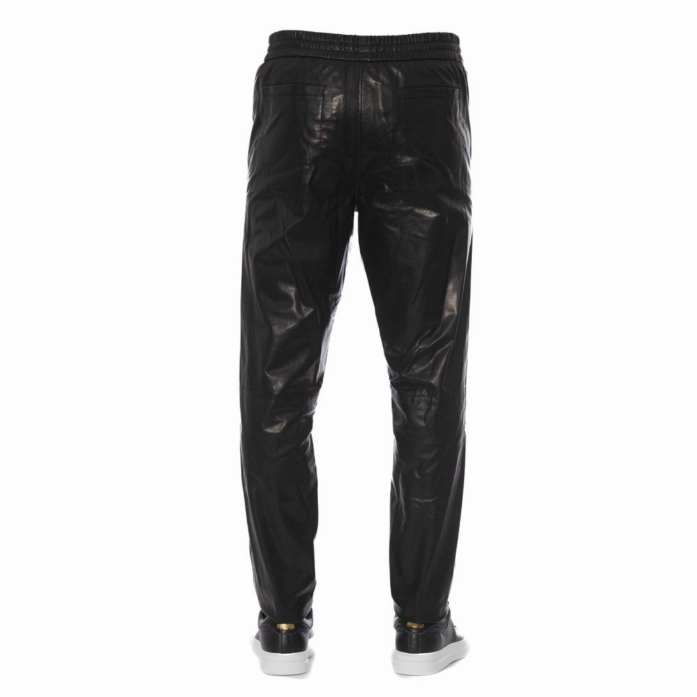 Trussardi Sleek  Leather Trousers for Men's Men