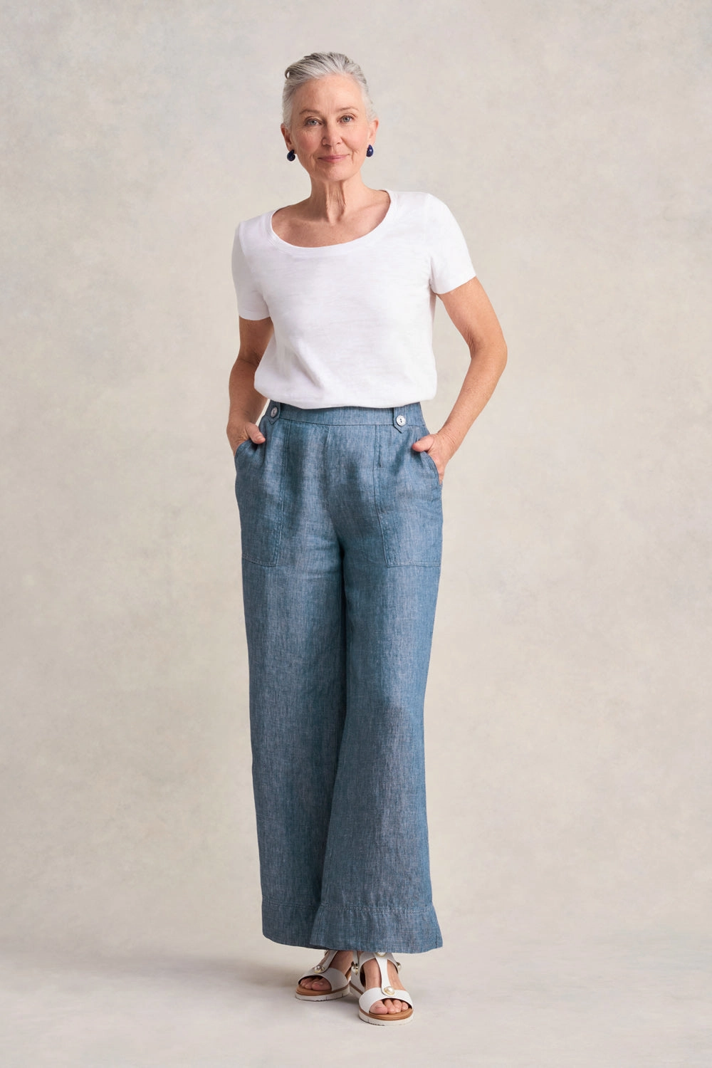 Twill Hemp Linen Pant - Indigo Twill
