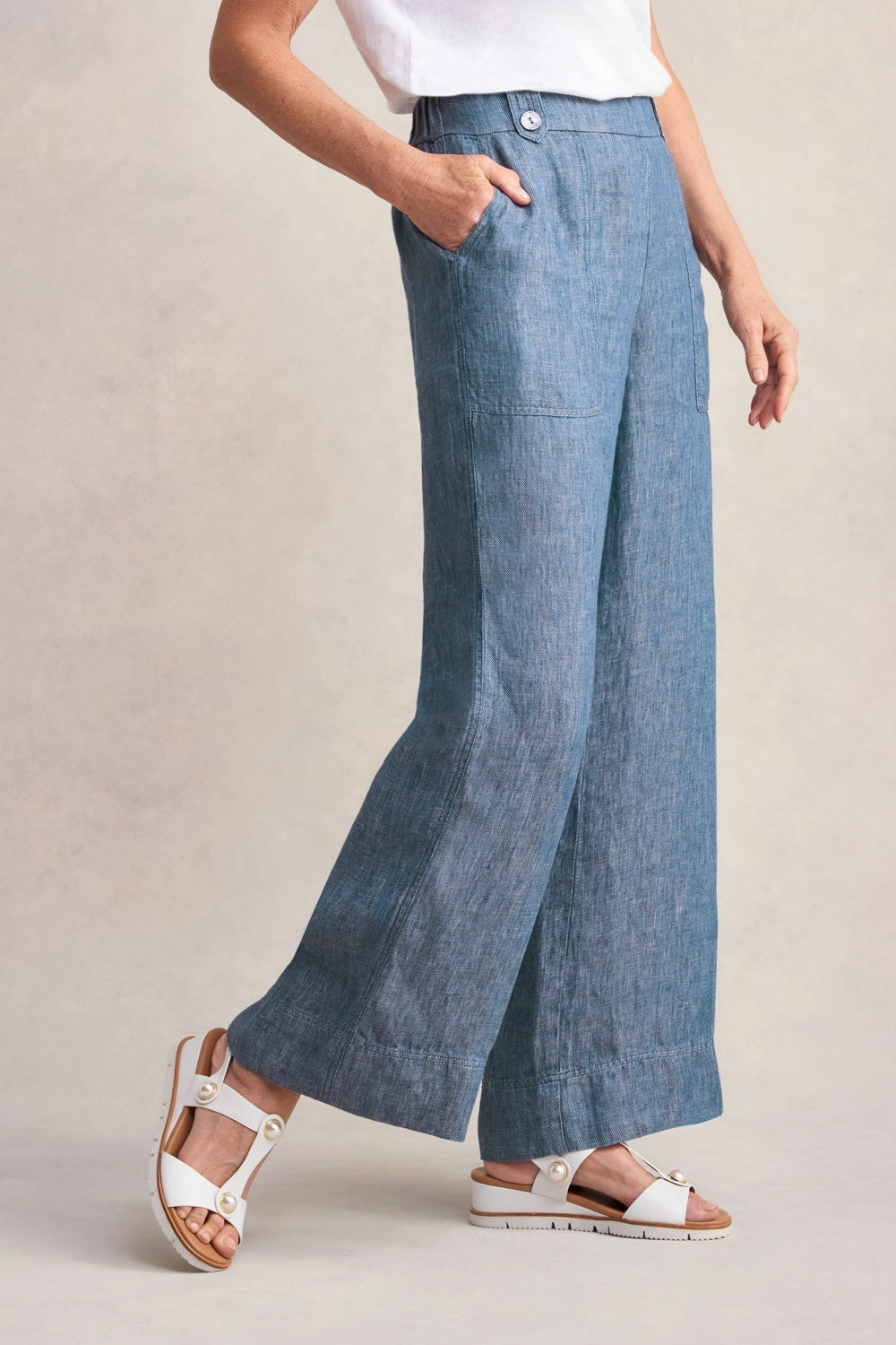 Twill Hemp Linen Pant - Indigo Twill