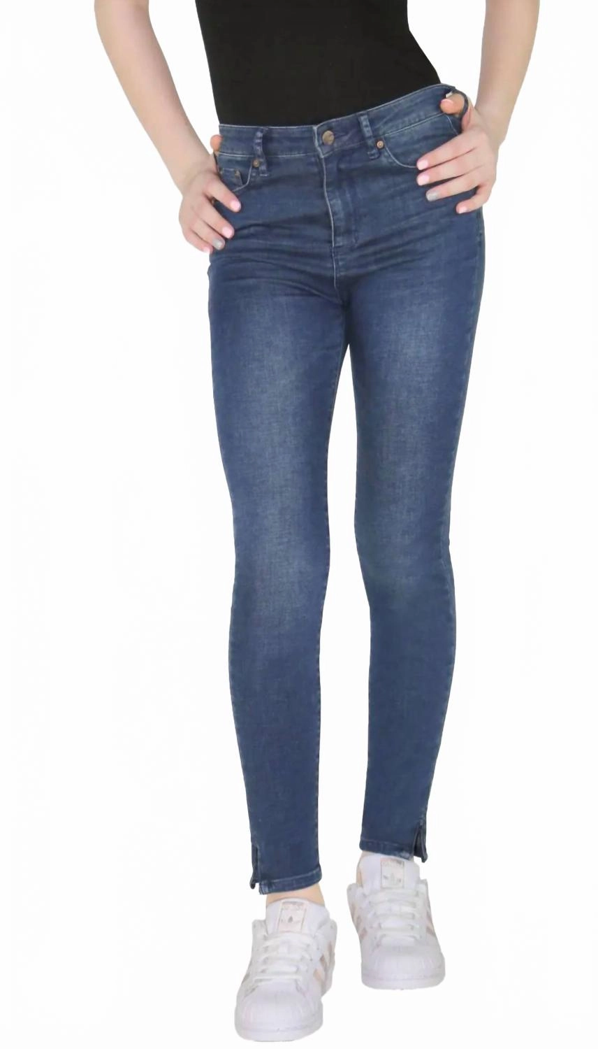 Ultra High Rise Basic Skinny Jeans In Indigo Wash