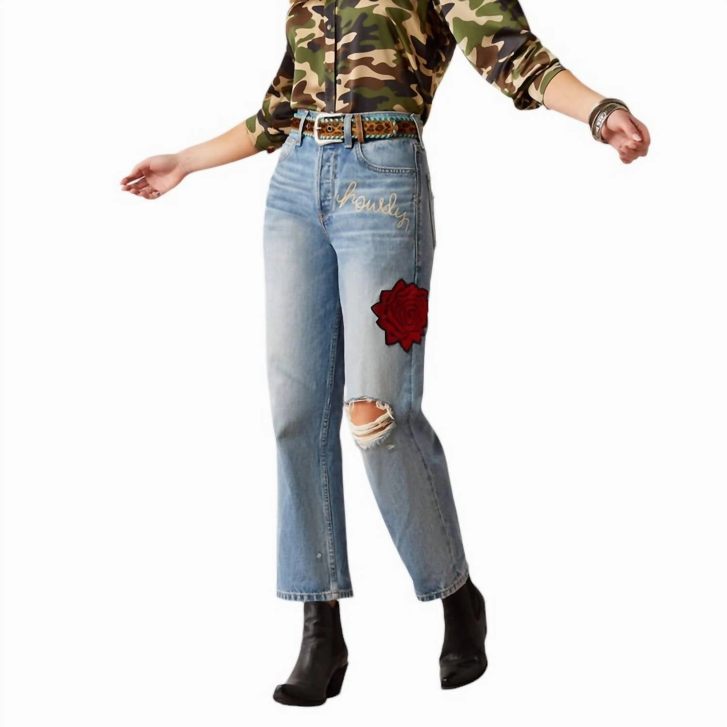 Ultra High Rise Tomboy Straight Jeans In Dominica