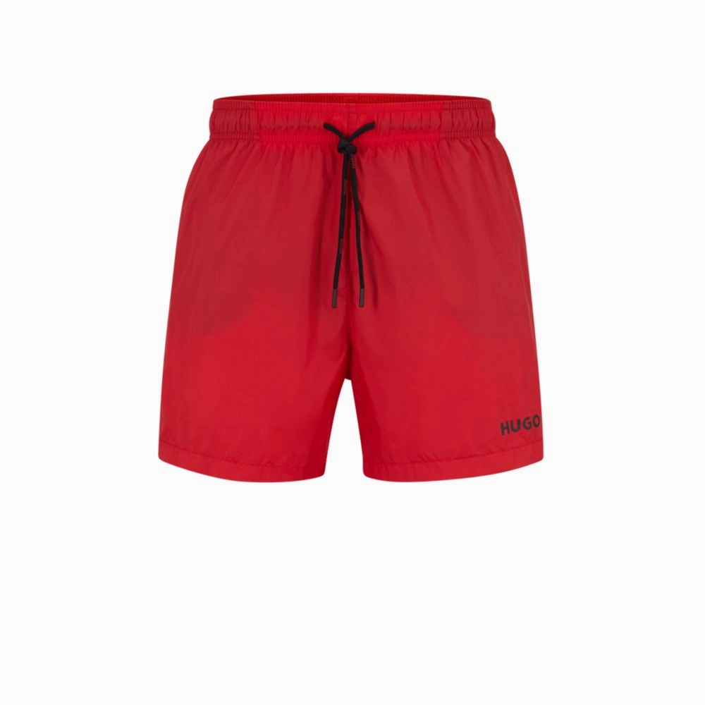 Ultra-light, quick-dry swim shorts with logo print