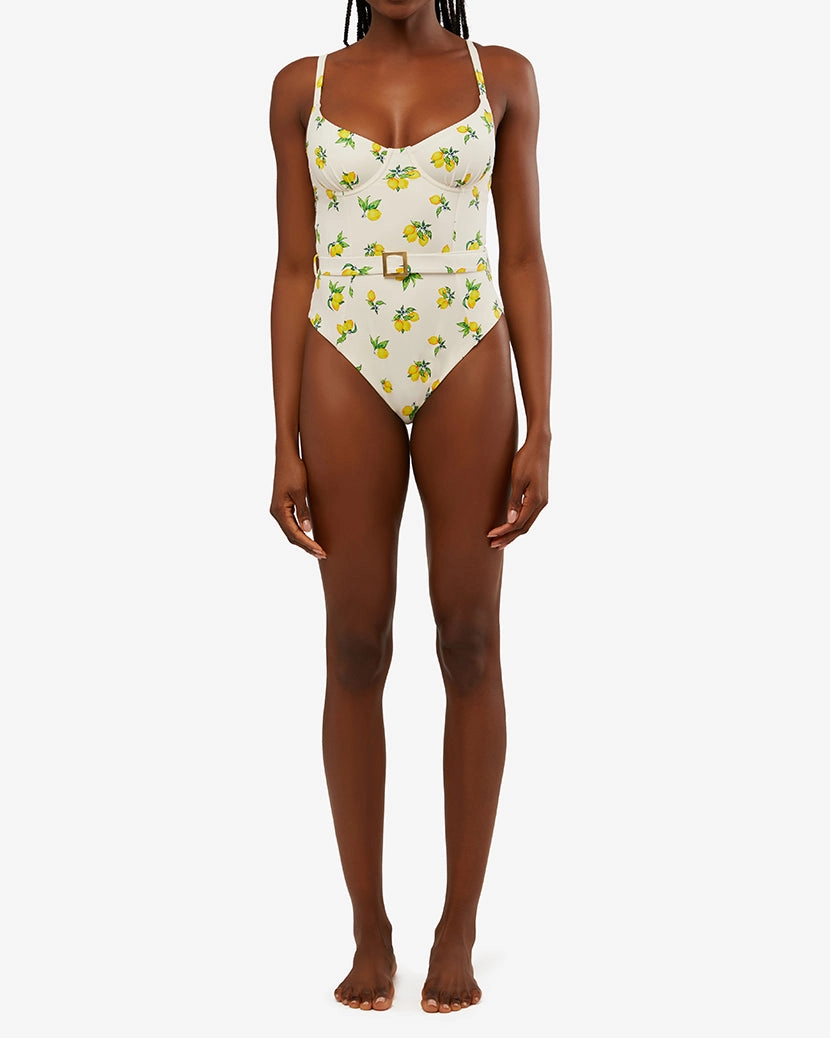 Underwire Ditsy Lemons One Piece