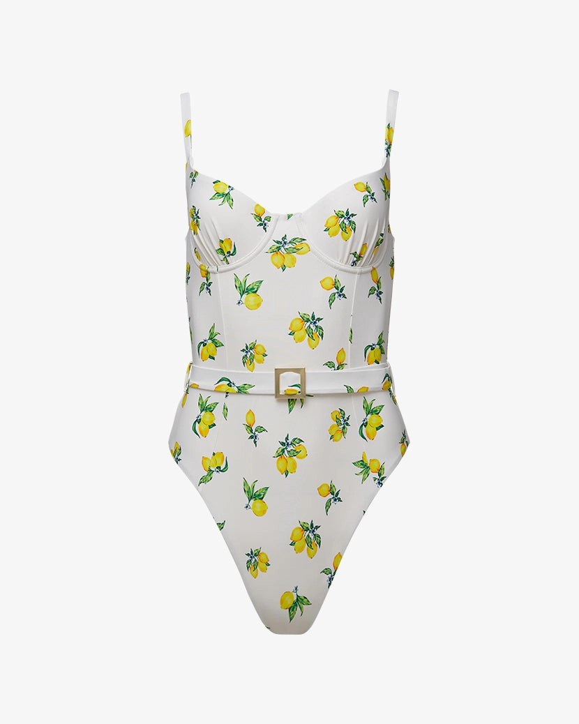 Underwire Ditsy Lemons One Piece