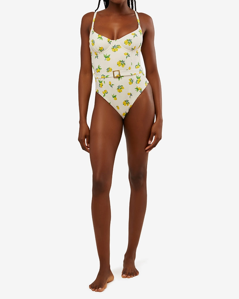 Underwire Ditsy Lemons One Piece