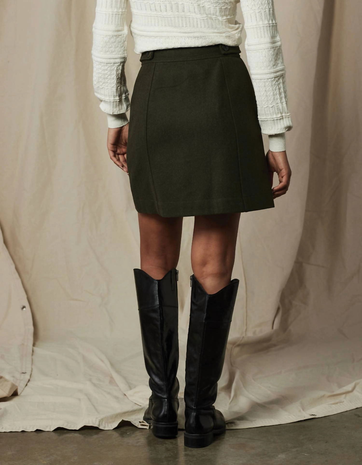 Utility Mini Skirt In Green