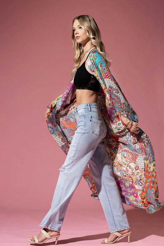 Valentina Open Front Kimono Cover-Up