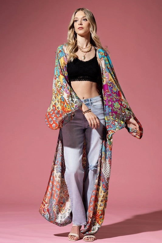 Valentina Open Front Kimono Cover-Up