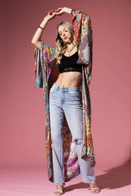 Valentina Open Front Kimono Cover-Up