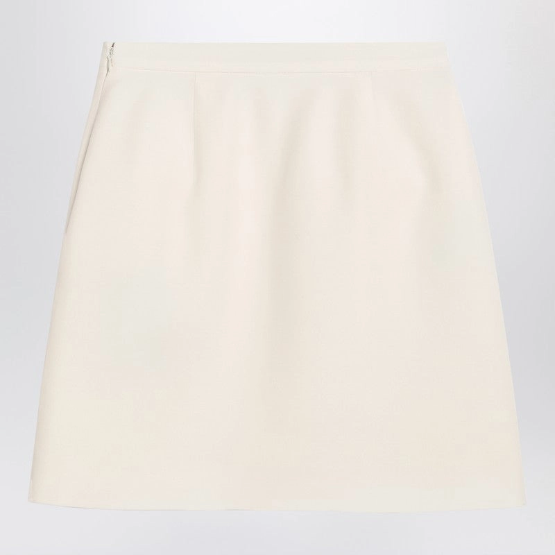 Valentino Women's ivory Crepe Couture Mini Skirt