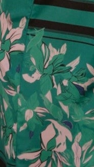 Vallerie Button Up Shirt - Green/Pink Print