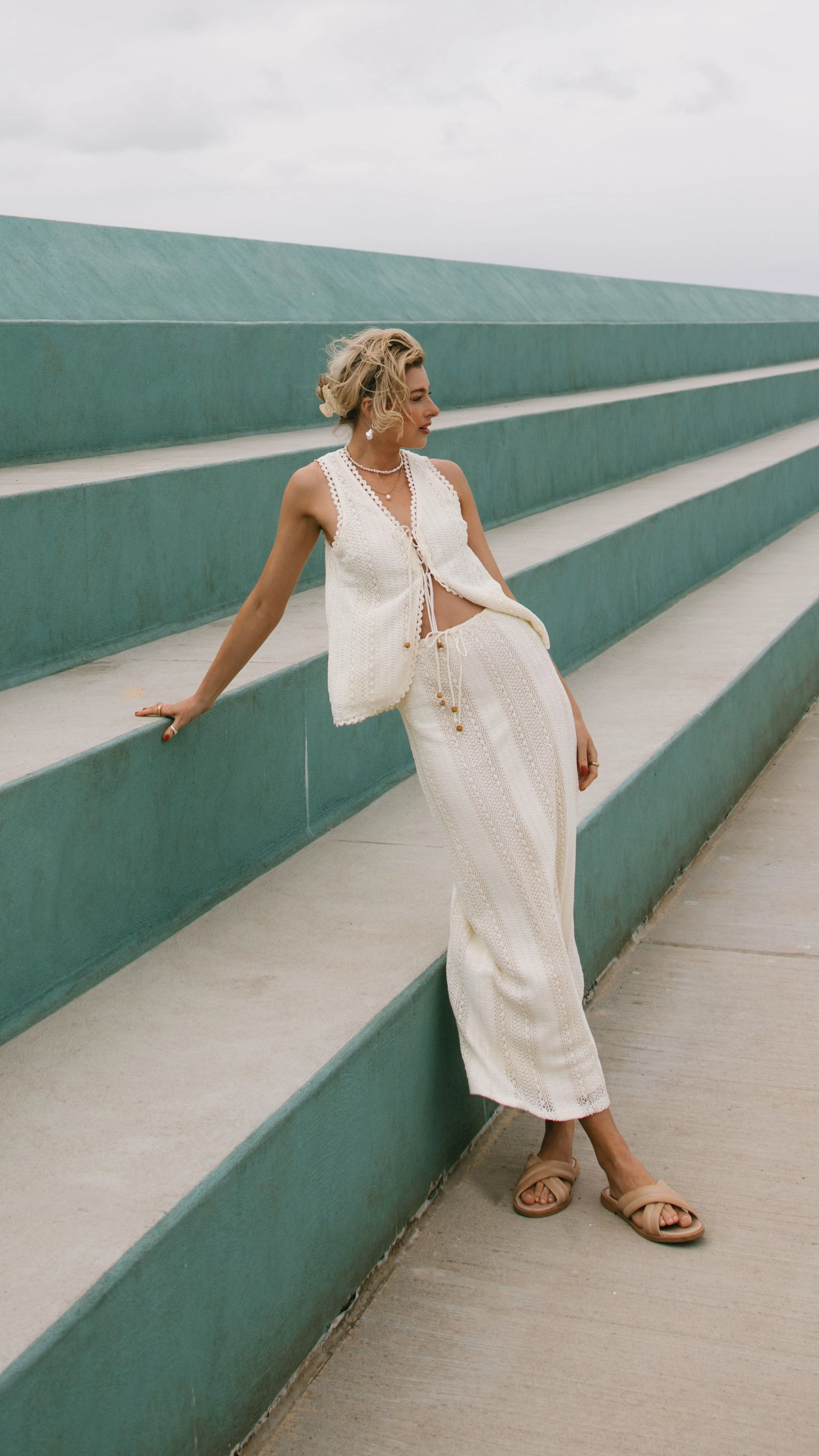 Valonia Tie Top - Beige