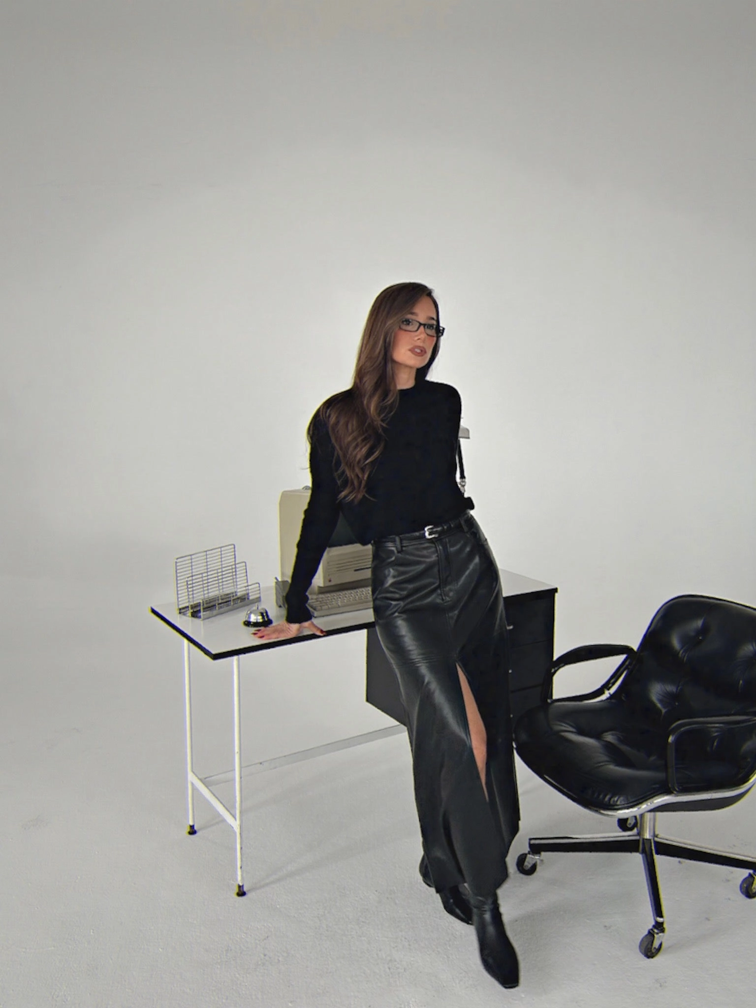 Vegan Leather Maxi Skirt