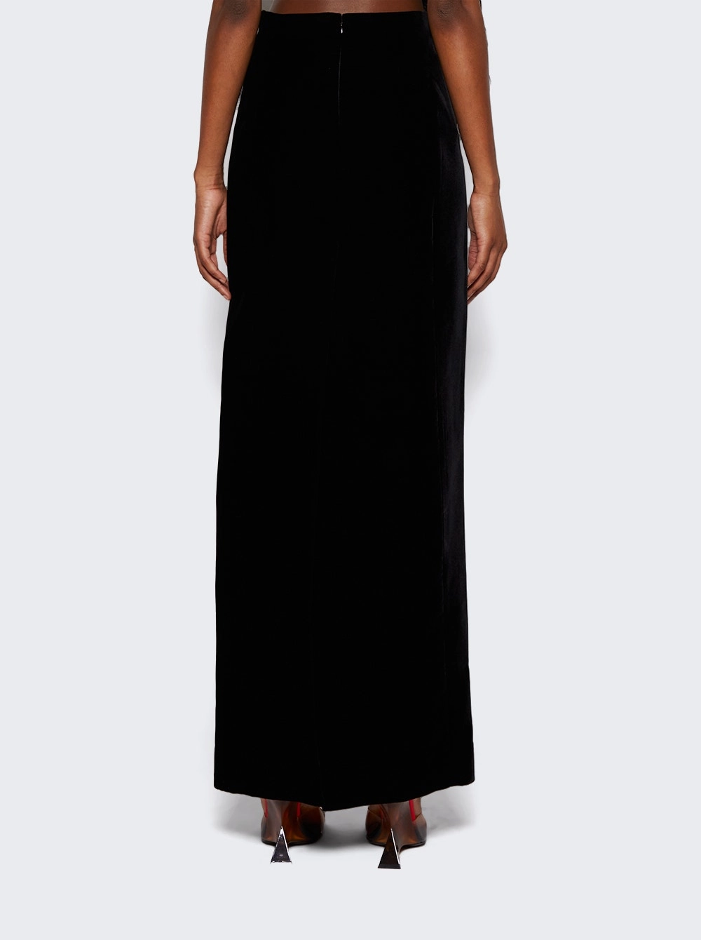 Velvet Column Skirt