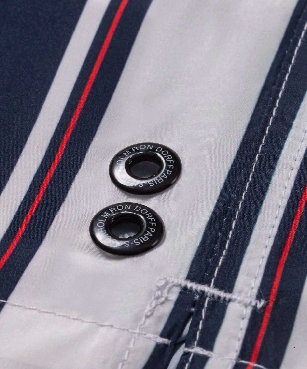 Vertical Swim Shorts In Navy/white/red