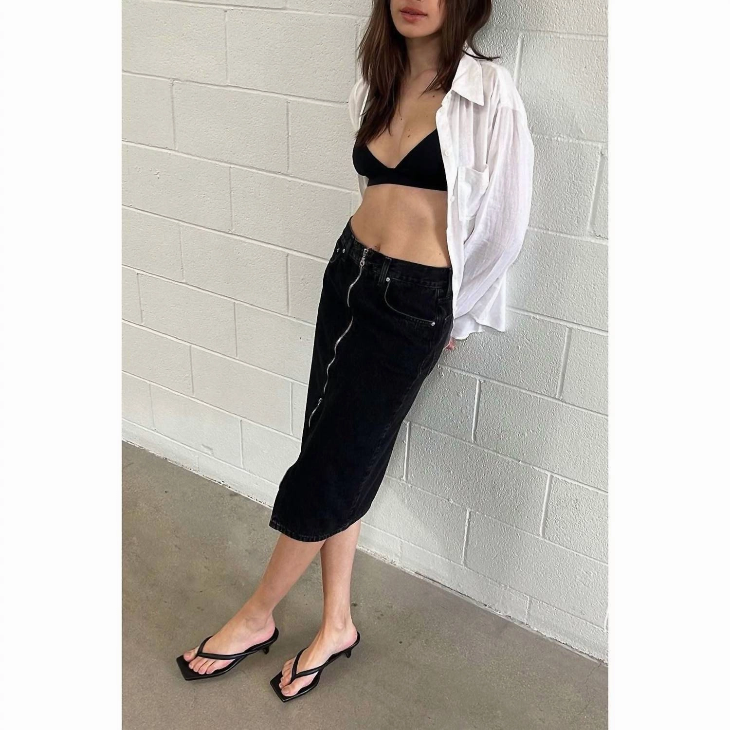 Veta Pencil Skirt In Black Rock