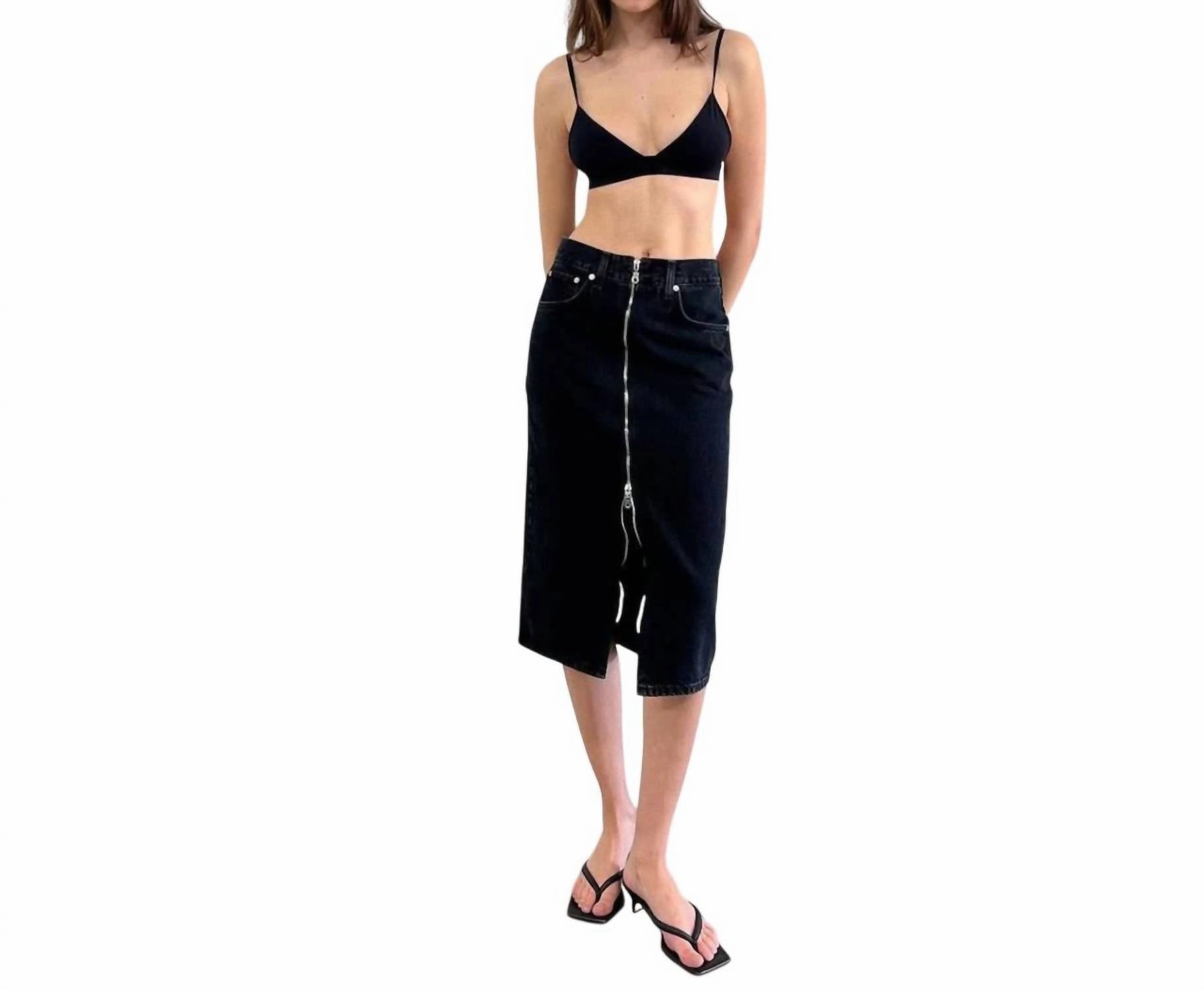 Veta Pencil Skirt In Black Rock