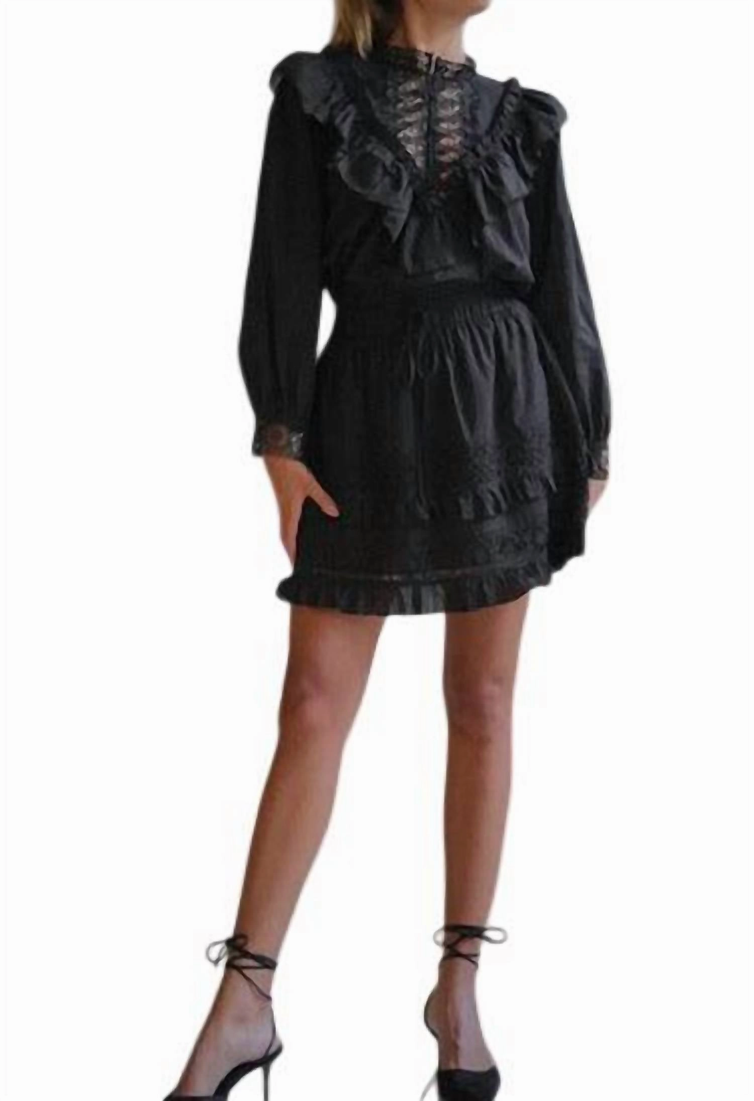 Vianna Lace Skirt In Black