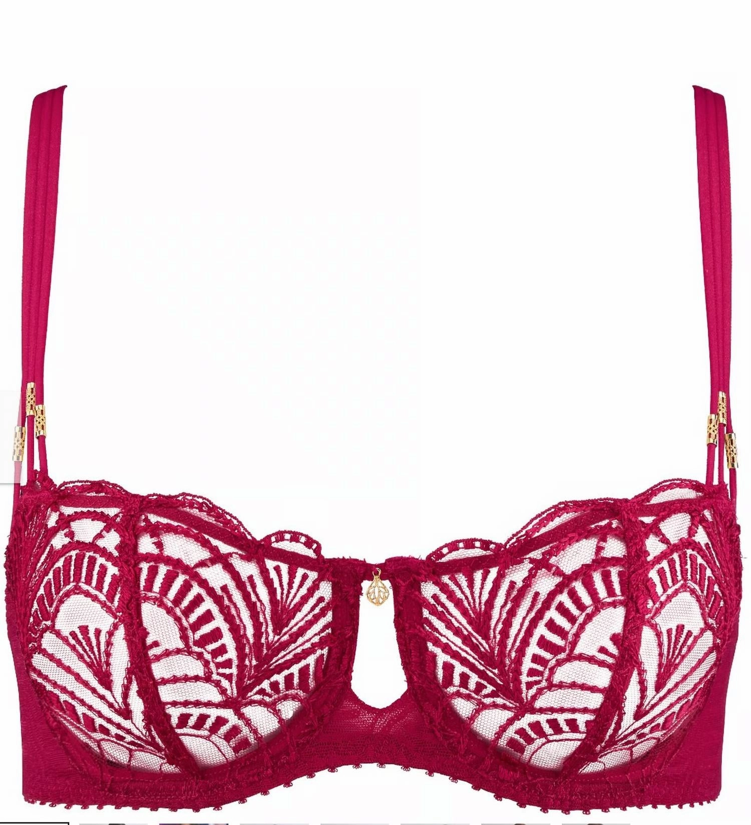 Vibes Half Cup Balconette Bra In Love Potion Red
