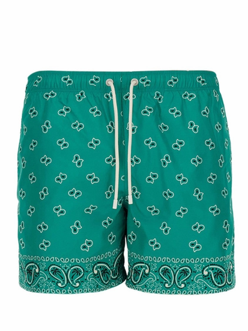 Vibrant Patterned Swimsuit With Adjustable Drawstring Waistband