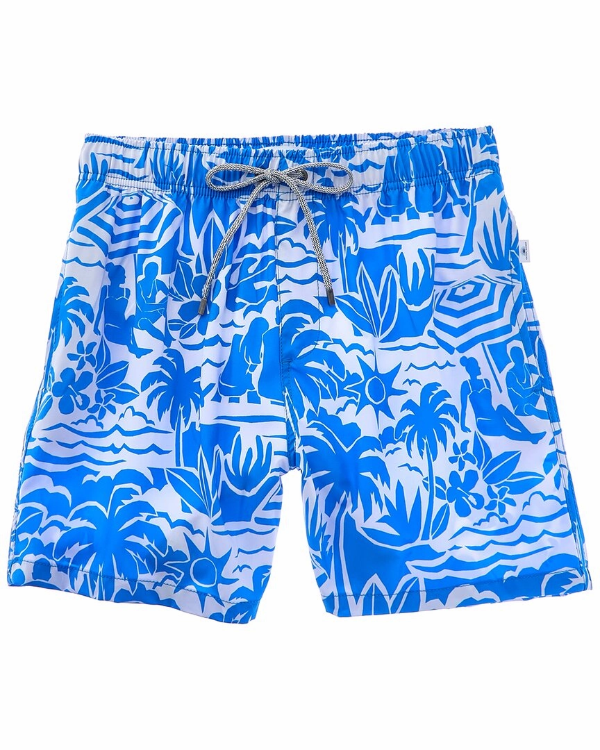 VINTAGE SUMMER 4-Way Stretch Volley Swim Trunk