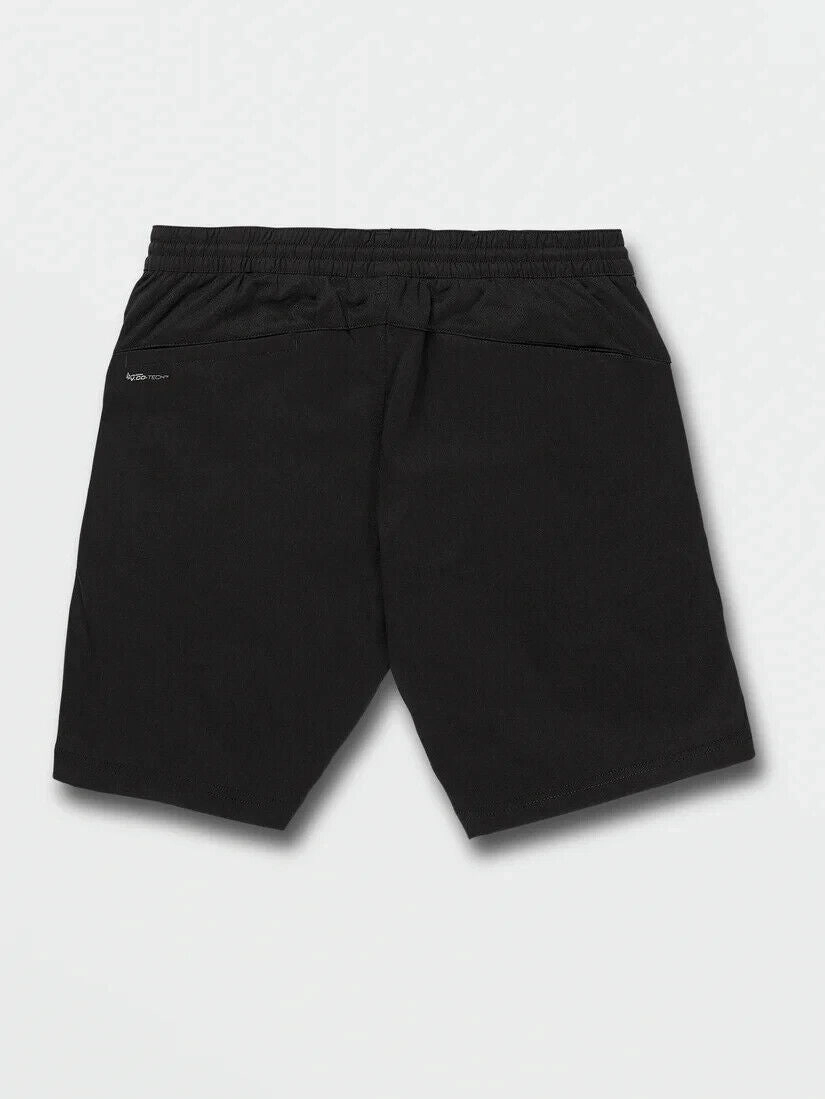 Volcom Rippah A1022200 Athletic Shorts Men's Black Nylon Elastic Waist MCWW89