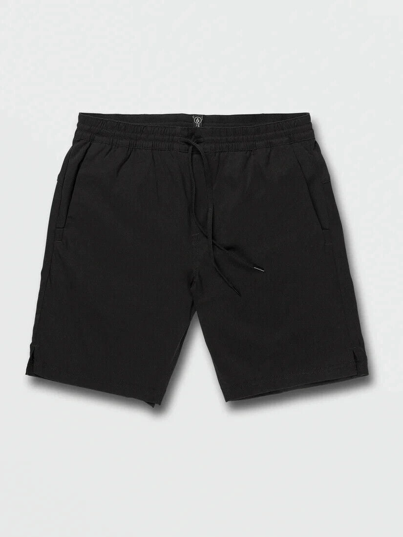 Volcom Rippah A1022200 Athletic Shorts Men's Black Nylon Elastic Waist MCWW89