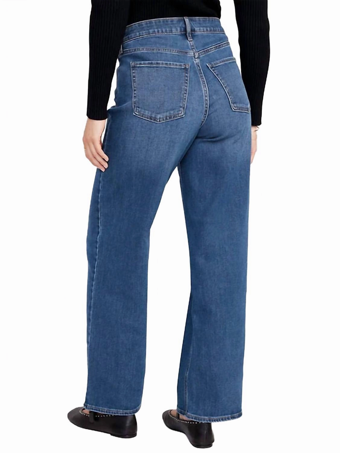 Wash Crop Wide Leg Jeans In New Moon