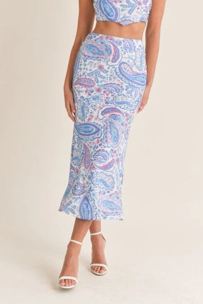 We Were Mermaid For Each Other Midi Skirt