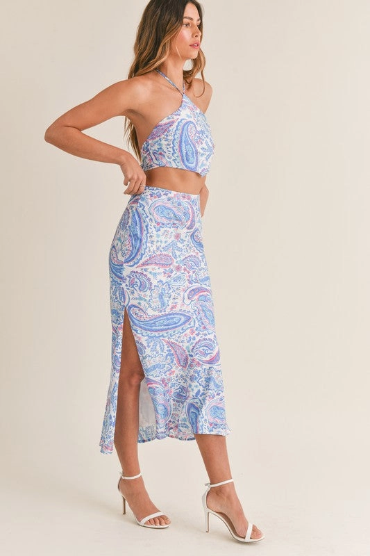 We Were Mermaid For Each Other Midi Skirt