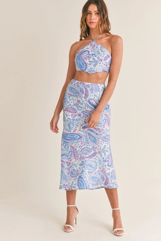 We Were Mermaid For Each Other Midi Skirt