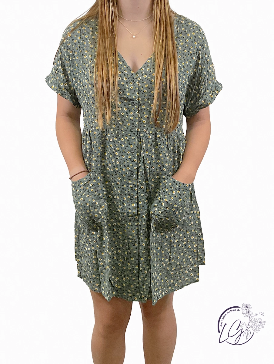 Whimsical Button-Down Dress