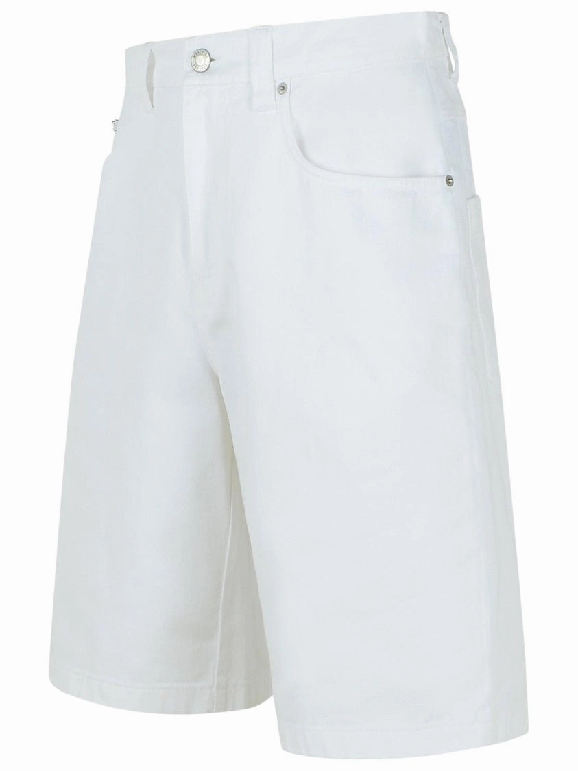White Cotton Bermuda Shorts