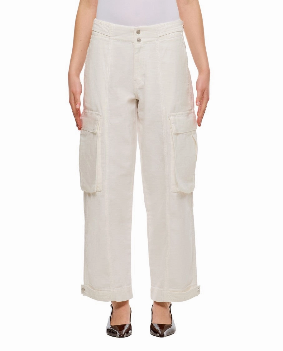 Wide Leg Cargo Denim Pants
