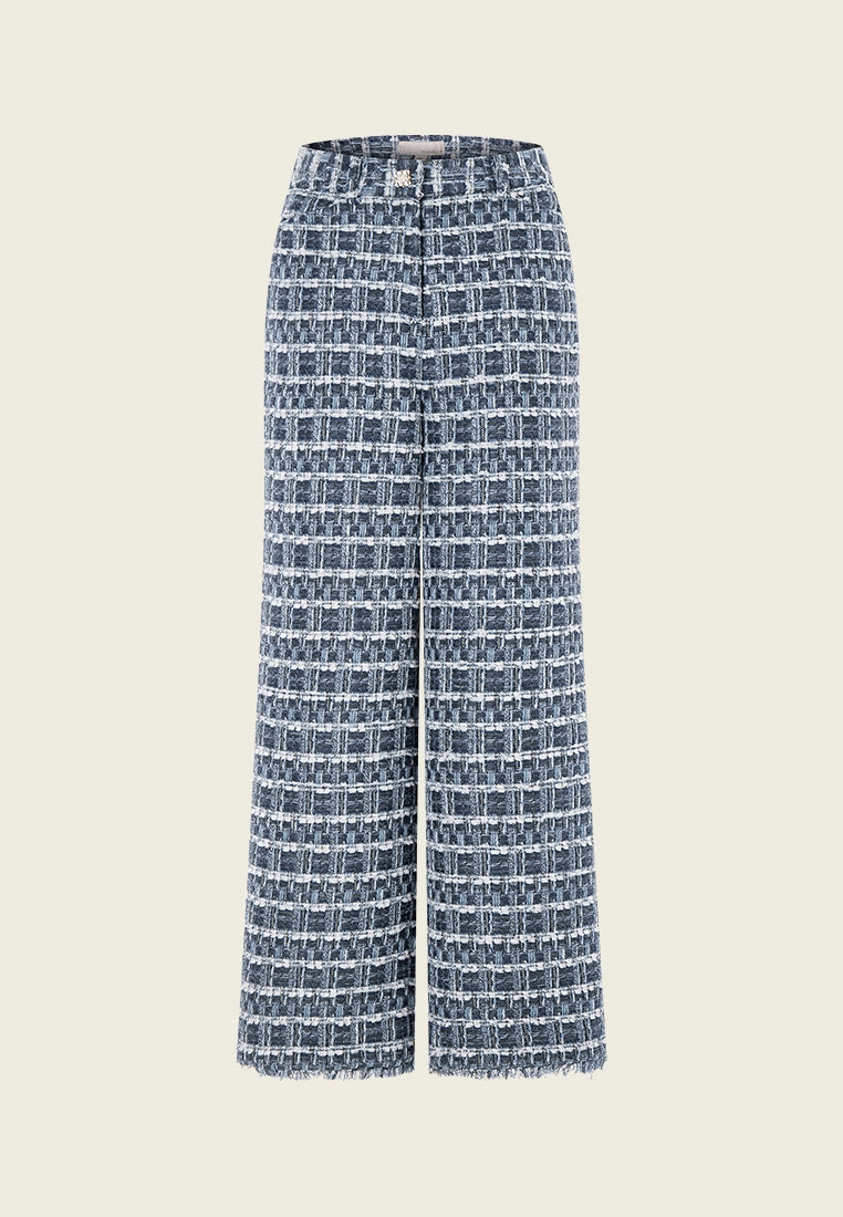 Wide-leg Geometric Trousers