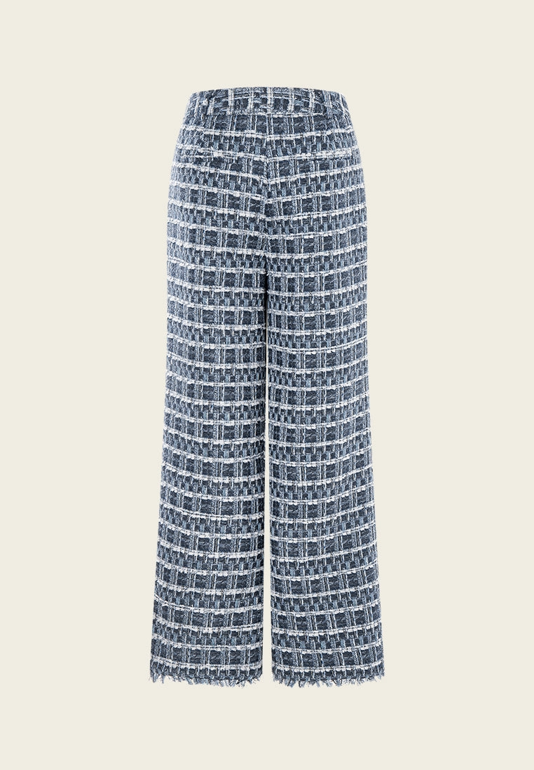 Wide-leg Geometric Trousers