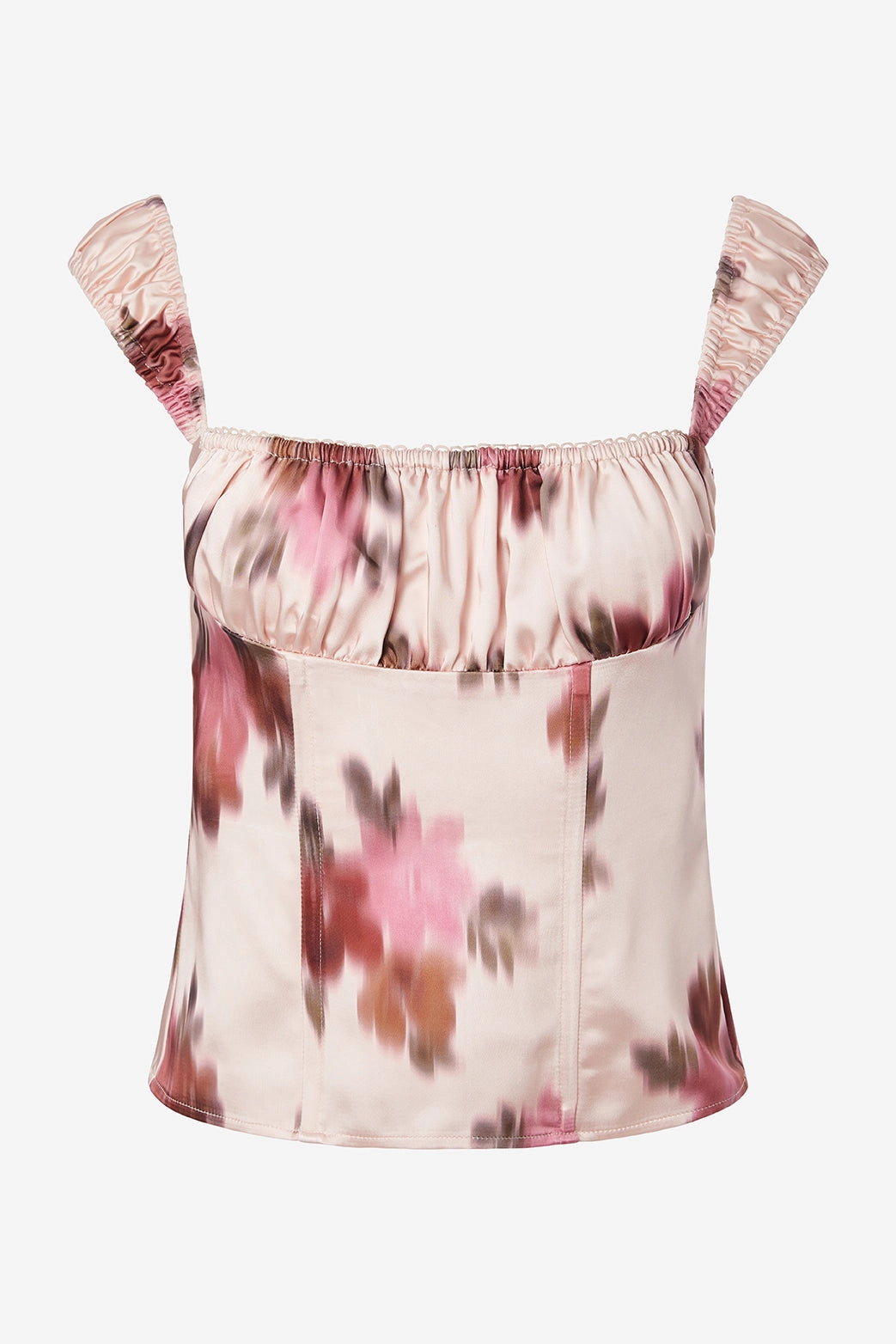 Wide Strap Ruched Cup Corset