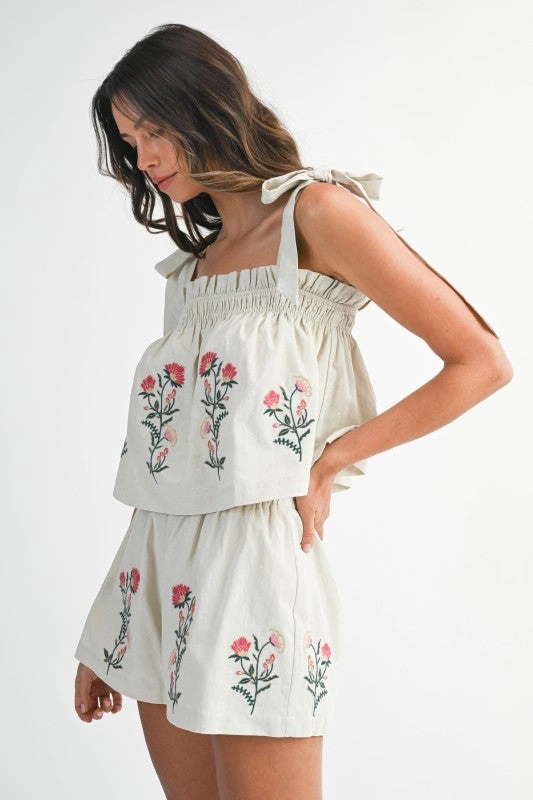 Wildflower Elastic Waist Shorts