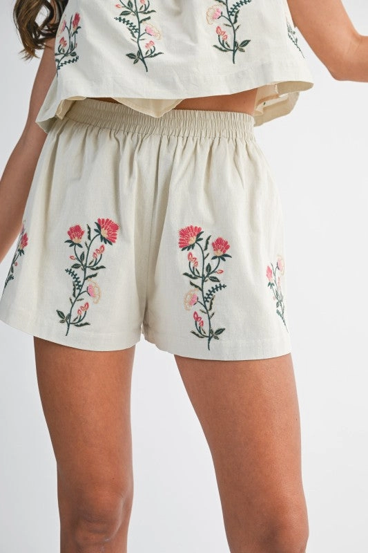 Wildflower Elastic Waist Shorts