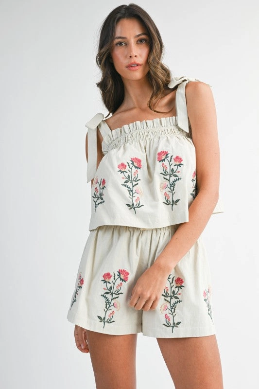 Wildflower Elastic Waist Shorts