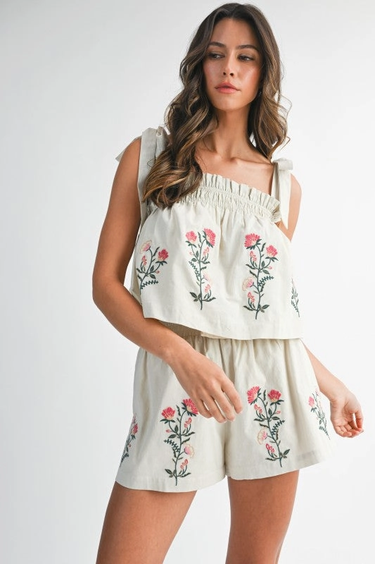Wildflower Elastic Waist Shorts