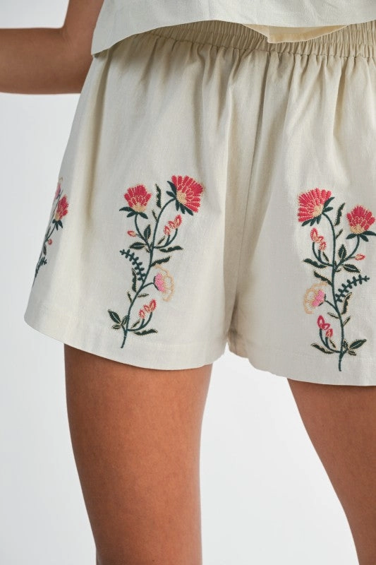 Wildflower Elastic Waist Shorts