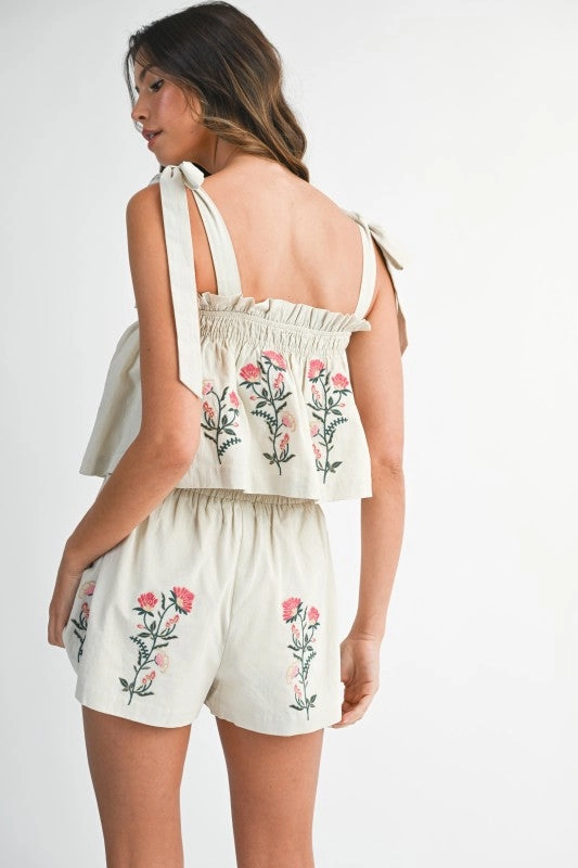 Wildflower Elastic Waist Shorts